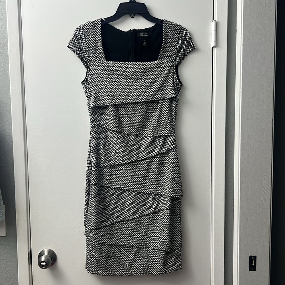 Elegant Black and White Women's Dress
